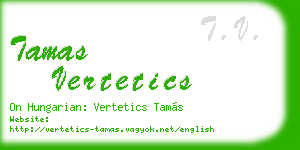 tamas vertetics business card