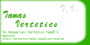 tamas vertetics business card